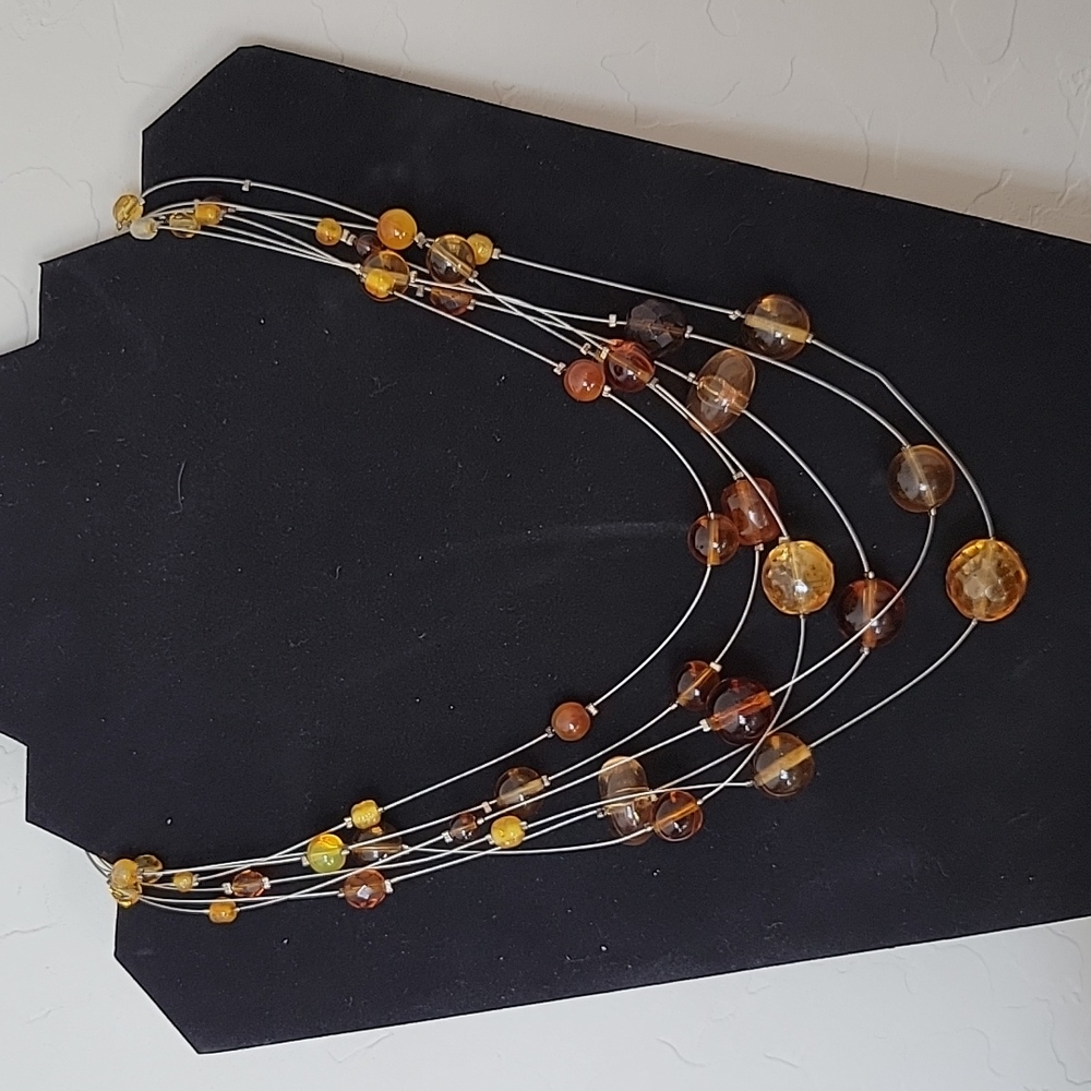 Amber Station Necklace
